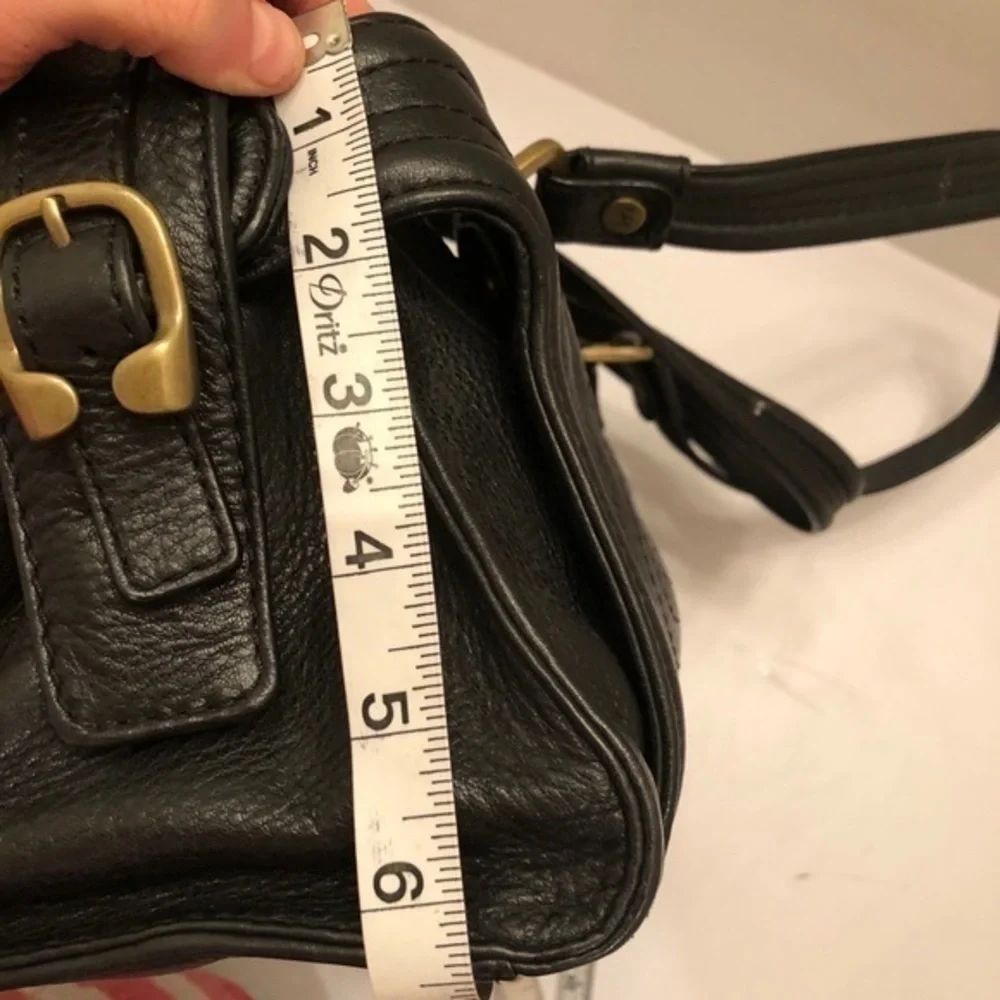 Michael kors vintage black leather satchel bag